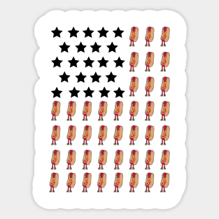 Weathered Resilience: Distressed Stars and Stripes Sticker